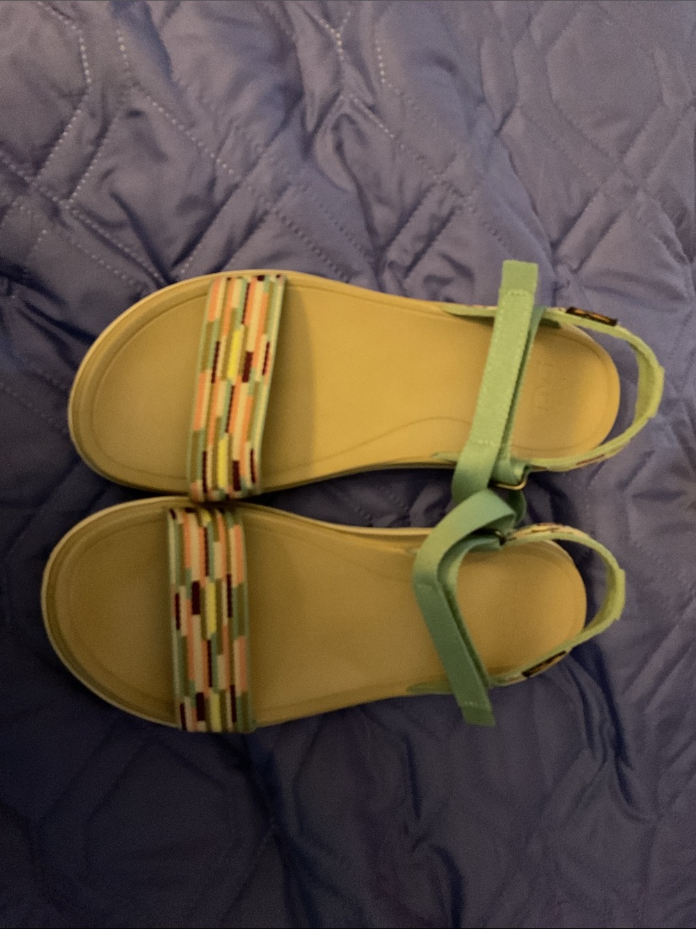 Teva Women's Mint Green Patterned Strap Sandals